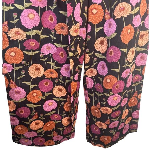 Princess Highway Floral Size 8 Linen Blend Jumpsuit Belt Black Multicolor NWT - Picture 12 of 13